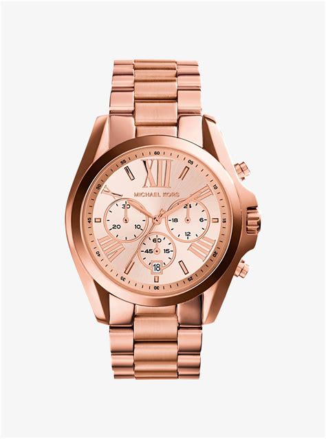 michael kors rose gold oversized watch